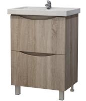 Тумба Сиэтл 60 + раковина Фостер  60 DB2 дуб Сонома (напольный)